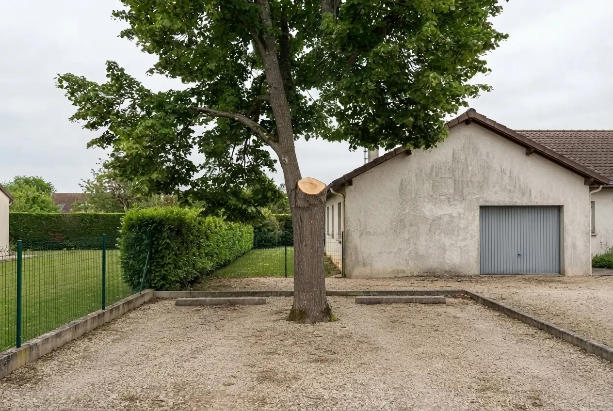 Tilleul stabilisé après démontage au Subdray