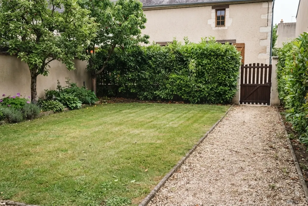 Jardin propre après ramassage des végétaux à Bourges